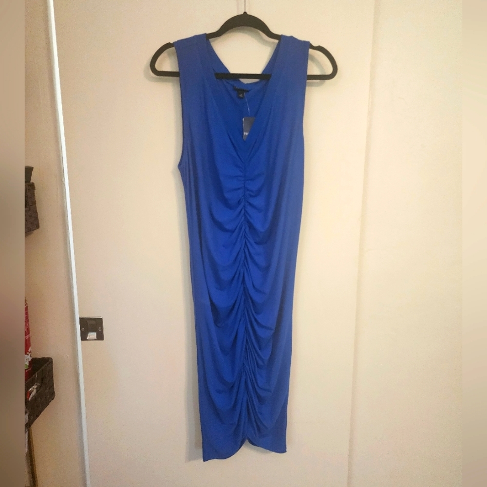 Torrid Rouche blue dress